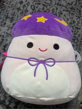 Squishmallows Purple Star Cap Plush with Yellow Stars